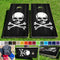 Pirate Skull & Bones Plank Pro Style Cornhole Bean Bag Toss Game 24x48 with 8 Regulation 16oz Bags