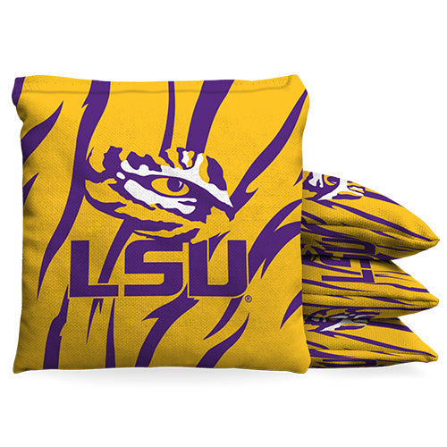 LSU Tigers Stripes 9.5 oz Bean Bag Toss Bags by BAGGO