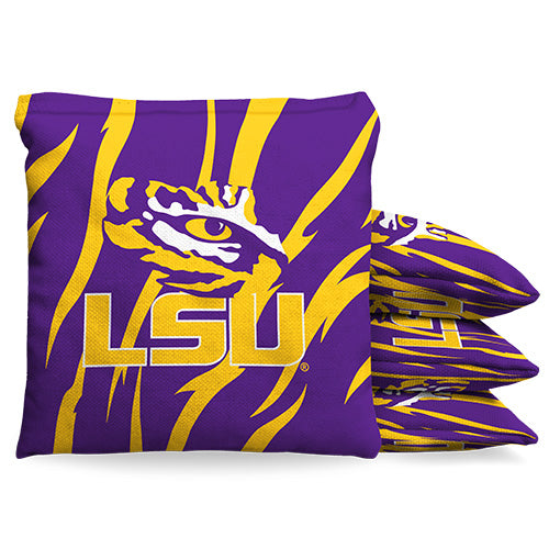 LSU Tigers Stripes 9.5 oz Bean Bag Toss Bags by BAGGO