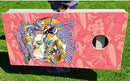 Margaritaville Tipsy Tourists Pro Cornhole Bean Bag Toss Game 24x48 with 8 Regulation 16oz Bags