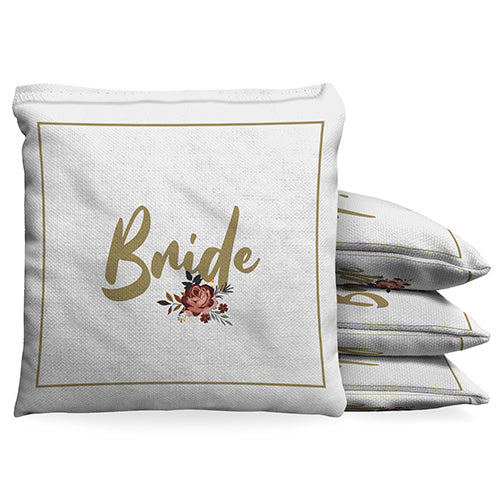 Bride Groom Wedding Baggo Cornhole Bean Bag Toss Bags (set of 8)