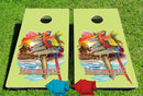 Margaritaville Which Way Do I Steer Pro Cornhole Bean Bag Toss Game 24x48 with 8 Regulation 16oz Bags