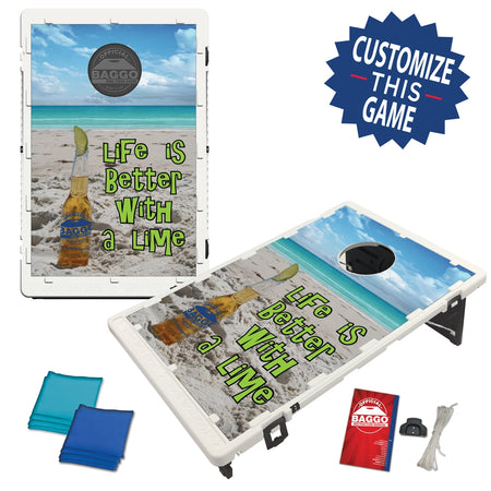Cerveza Beer in the Sand Bean Bag Toss Game by BAGGO Baggo.com
