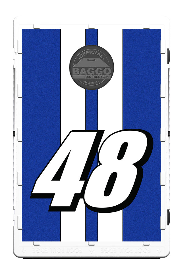 Race Car Race Stripe With Custom Colors & Number Bag Toss Game by BAGGO