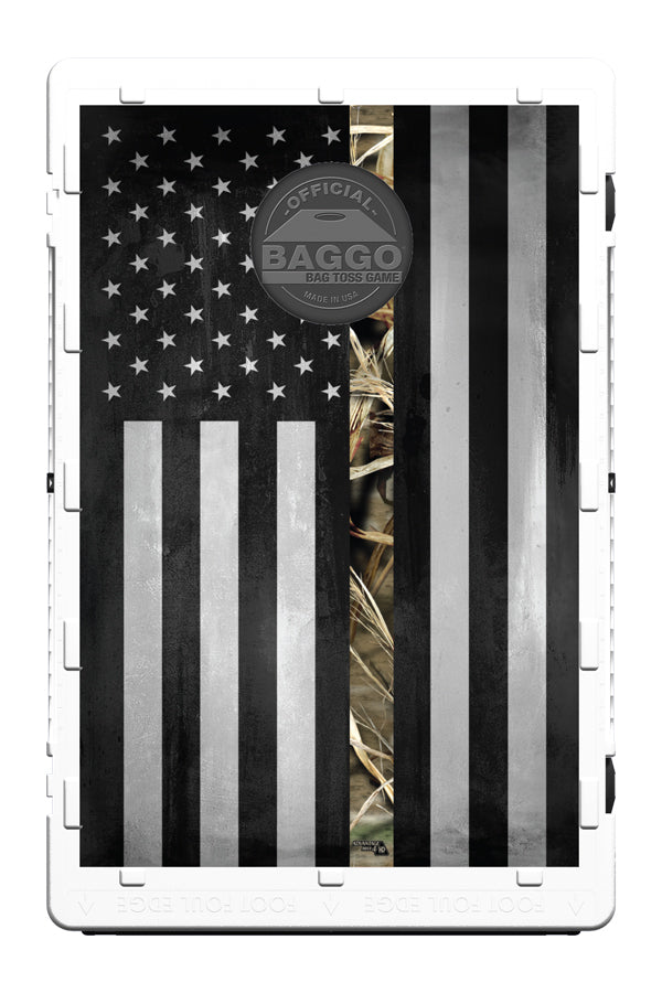 American Flag Real Tree Max 4 Baggo Bean Bag Toss Portable Cornhole Game