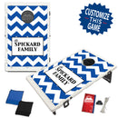 Chevron Middle Block 3 Line Text With Custom Colors Bag Toss/Cornhole Game by BAGGO