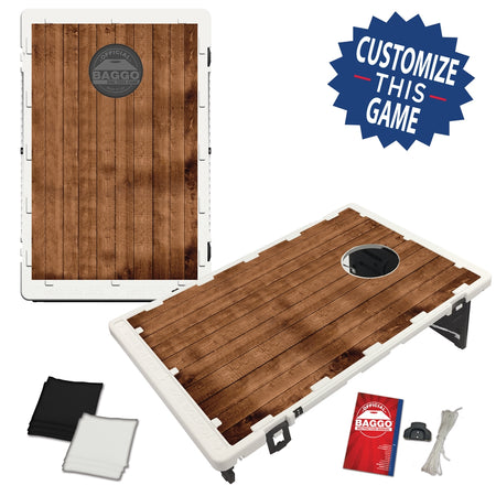 Barn Wooden Planks Design Bag Toss Game by BAGGO Baggo.com