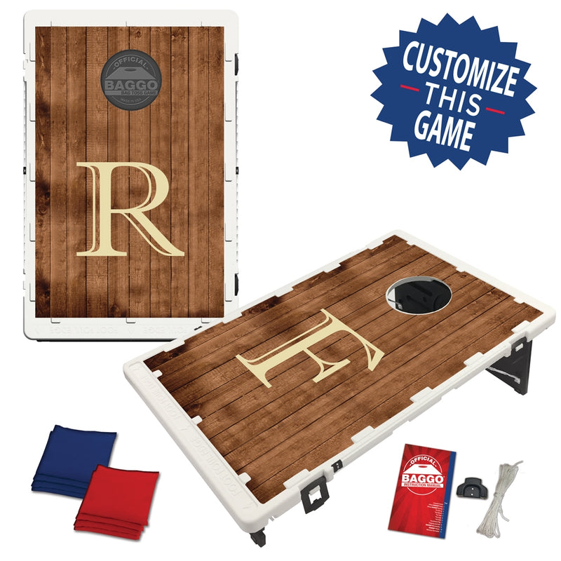 Wooden Plank Design Baggo game