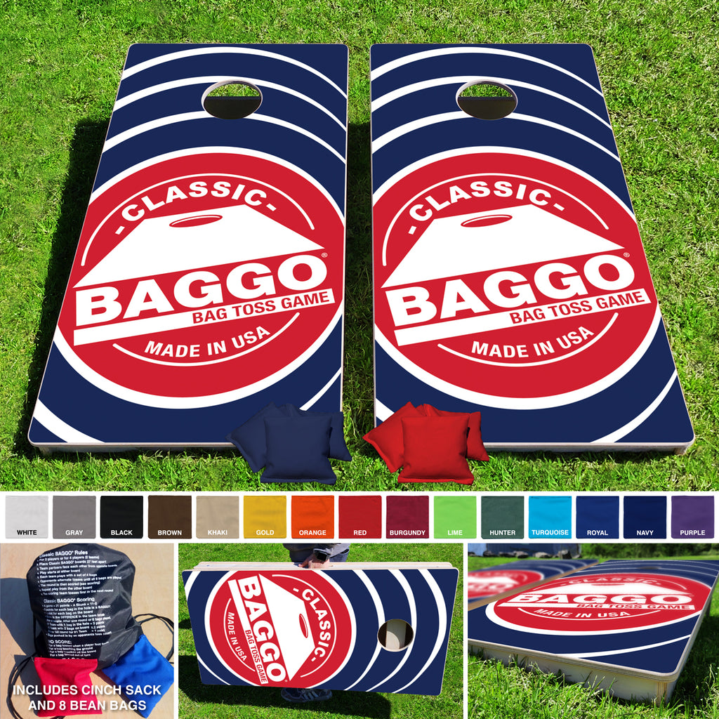 Baggo 1 Classic Pro Style Cornhole Bean Bag Toss Game 24x48 with 8 Re