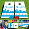 Chicago Custom Text Skyline Pro Style Cornhole Bean Bag Toss Game 24x48 with 8 Regulation 16oz Bags