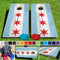 Chicago Flag Textured Pro Style Cornhole Bean Bag Toss Game 24x48 with 8 Regulation 16oz Bags