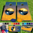Cliff Yin-Yang Textured Pro Style Cornhole Bean Bag Toss Game 24x48 with 8 Regulation 16oz Bagss