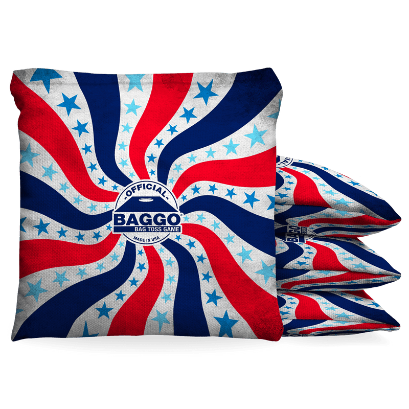 Freedom Spiral Baggo Cornhole Bean Bag Toss Bags (set of 8)