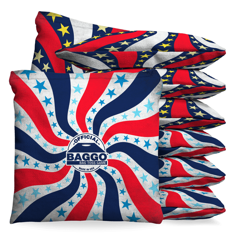 Freedom Spiral Baggo Cornhole Bean Bag Toss Bags (set of 8)