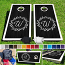 Laurel Initial Pro Style Cornhole Bean Bag Toss Game 24x48 with 8 Regulation 16oz Bags