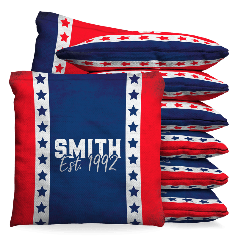 Patriot Custom Baggo Cornhole Bean Bag Toss Bags (set of 8)