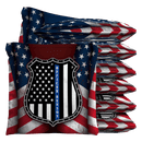 Police Officer Shield Custom Bean Bags Baggo Cornhole Bean Bag Toss Bags (set of 8)