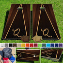 Retro Wood Pro Style Cornhole Bean Bag Toss Game 24x48 with 8 Regulation 16oz Bags