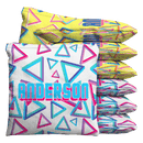 Retro Infinity Triangles Baggo Cornhole Bean Bag Toss Bags (set of 8)