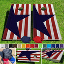 Star and Stripes American Flag Pro Style Cornhole Bean Bag Toss Game 24x48 with 8 Regulation 16oz Bags