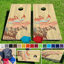 Whimsical Moose Pro Style Cornhole Bean Bag Toss Game 24x48 with 8 Regulation 16oz Bags