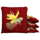 Whimsical Moose Custom Bean Bags Baggo Cornhole Bean Bag Toss Bags (set of 8)