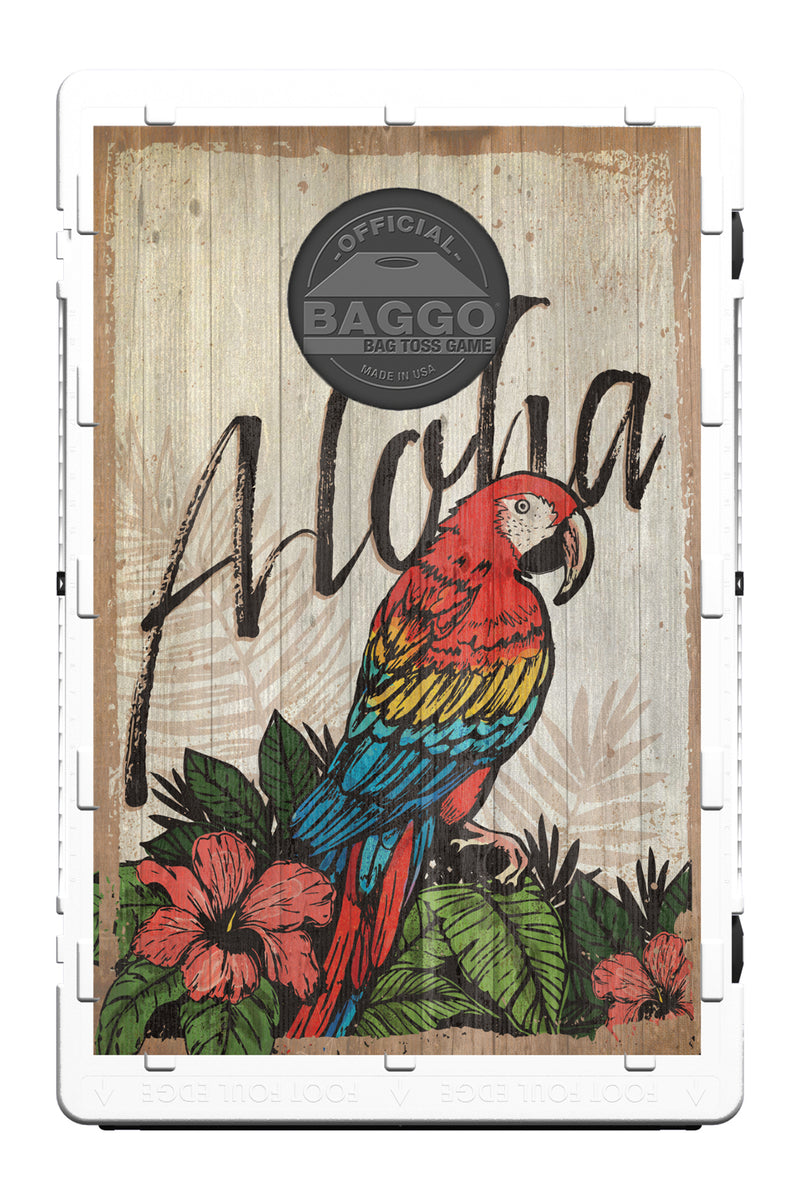 Aloha Wood Texture Bean Bag Toss Game by BAGGO