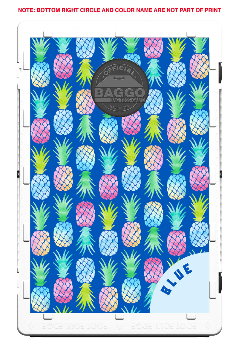 Pineapple Pattern Blue Bean Bag Toss Game by BAGGO
