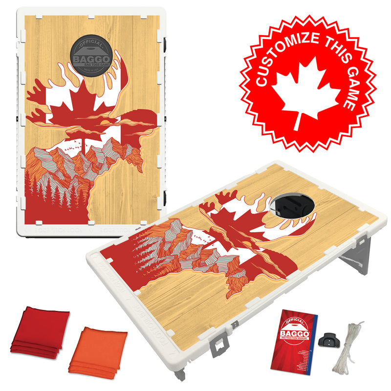 Canadian Moose Flag Leaf Bean Bag Toss Game by BAGGO