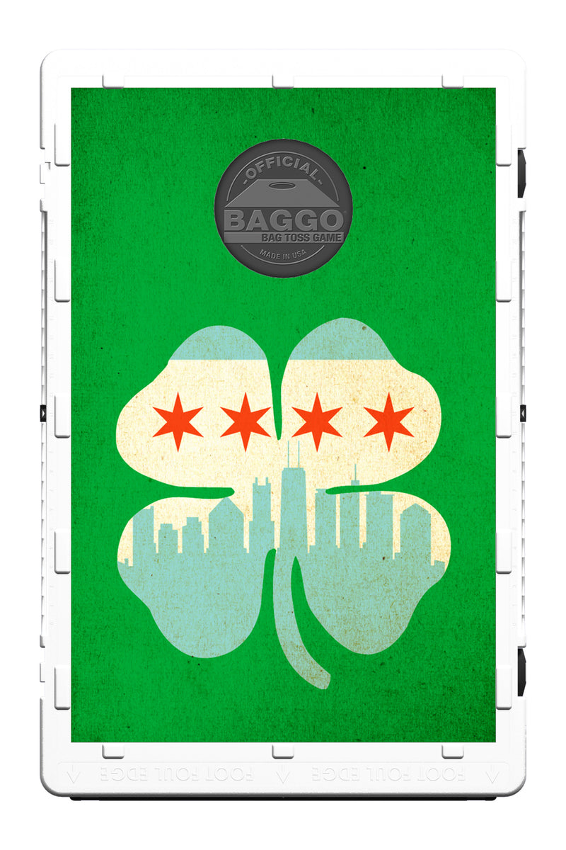Chicago Skyline Flag 4L Clover Chirish Bean Bag Toss Game by BAGGO
