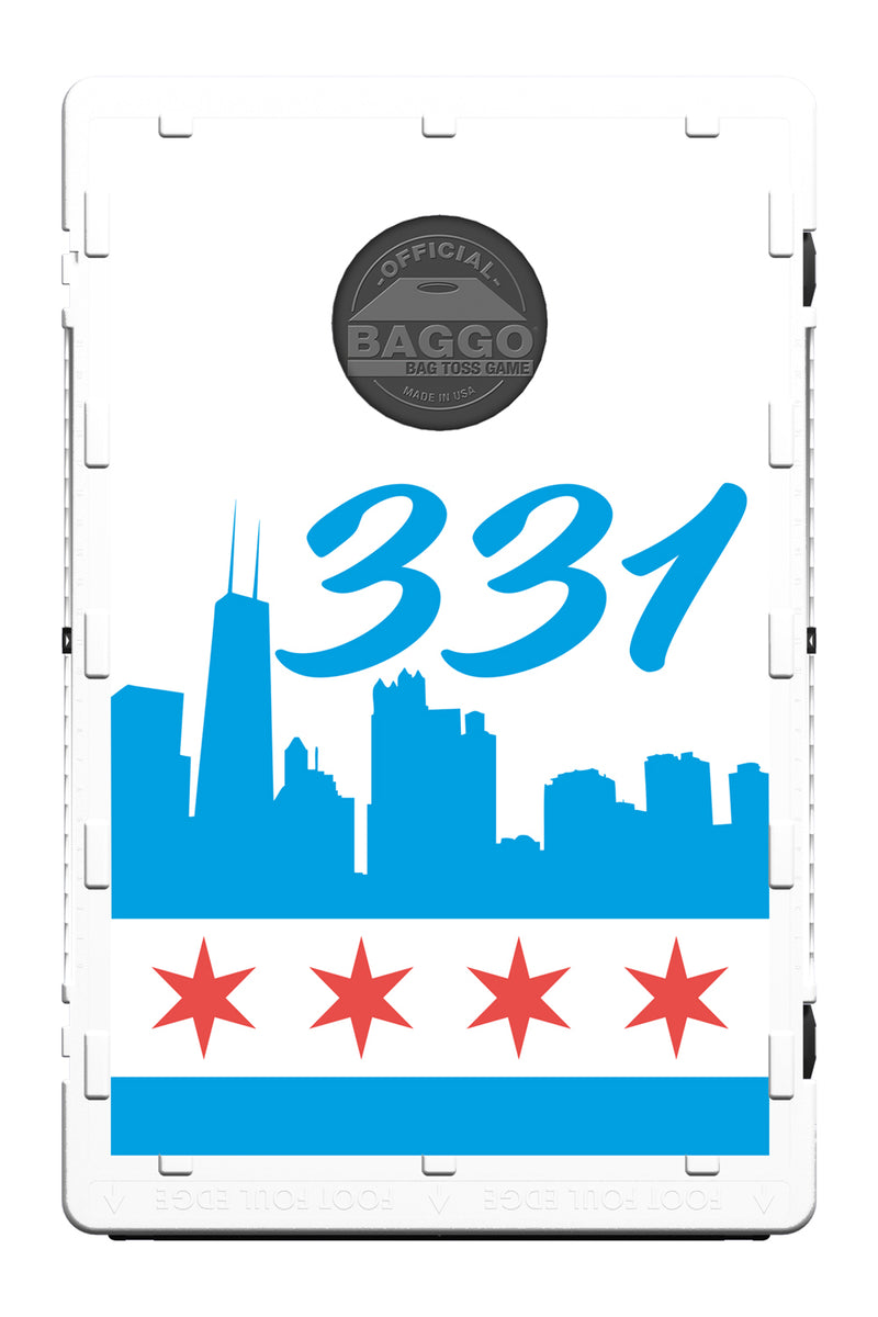 Chicago Area Code (Choose) Skyline Flag Screens (Only) by BAGGO