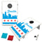 Chicago Custom Text Skyline Flag Bean Bag Toss Game by BAGGO