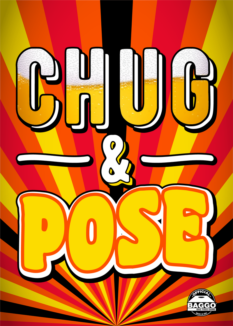 Chug & Pose Party Bean Bag Toss Game by BAGGO