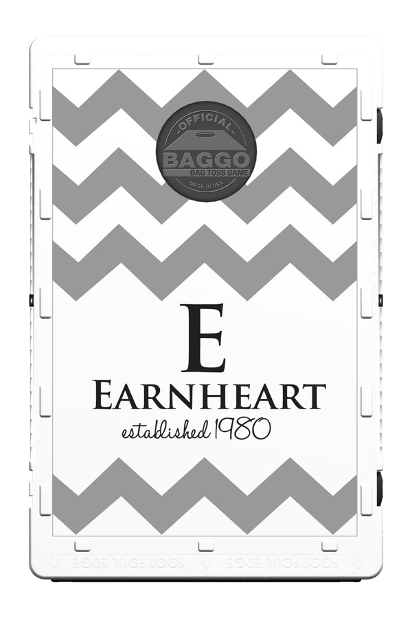 Wedding Chevron Split Pattern 3 Line Text With Custom Colors Screens Only by Baggo