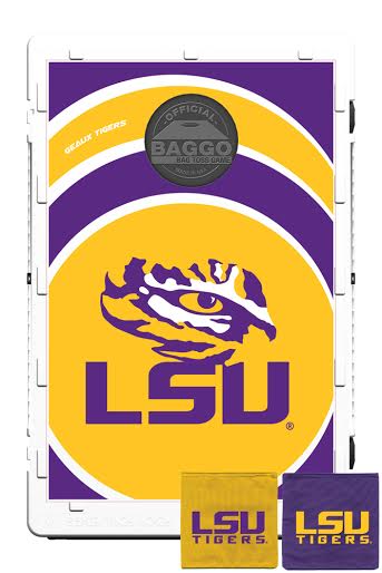 Louisiana State University LSU Tigers Vortex Baggo Bag Toss Portable Cornhole Game Baggo.com