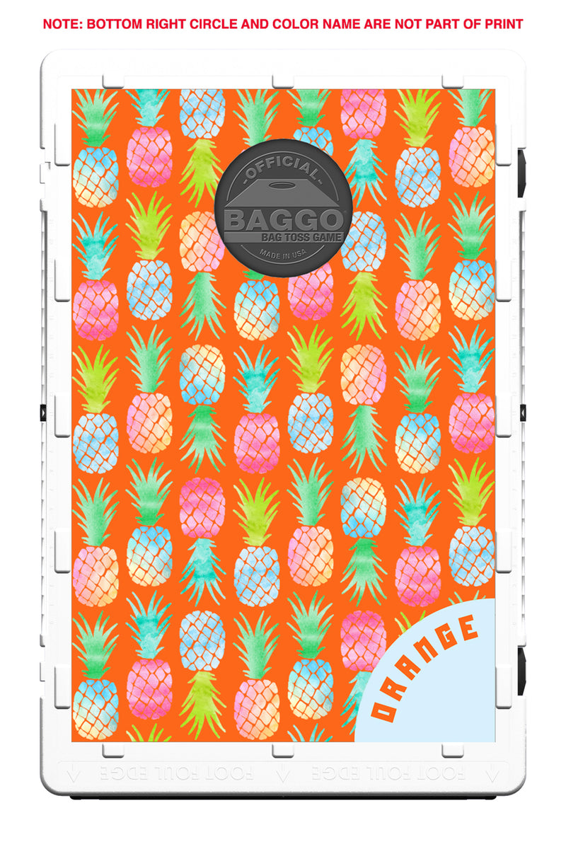 Pineapple Pattern Orange Bean Bag Toss Game by BAGGO