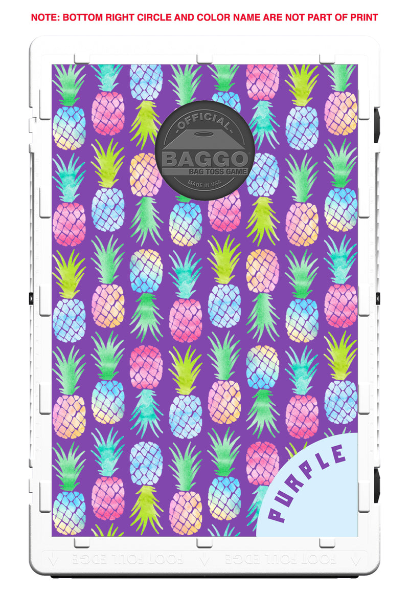 Pineapple Pattern Purple Bean Bag Toss Game by BAGGO