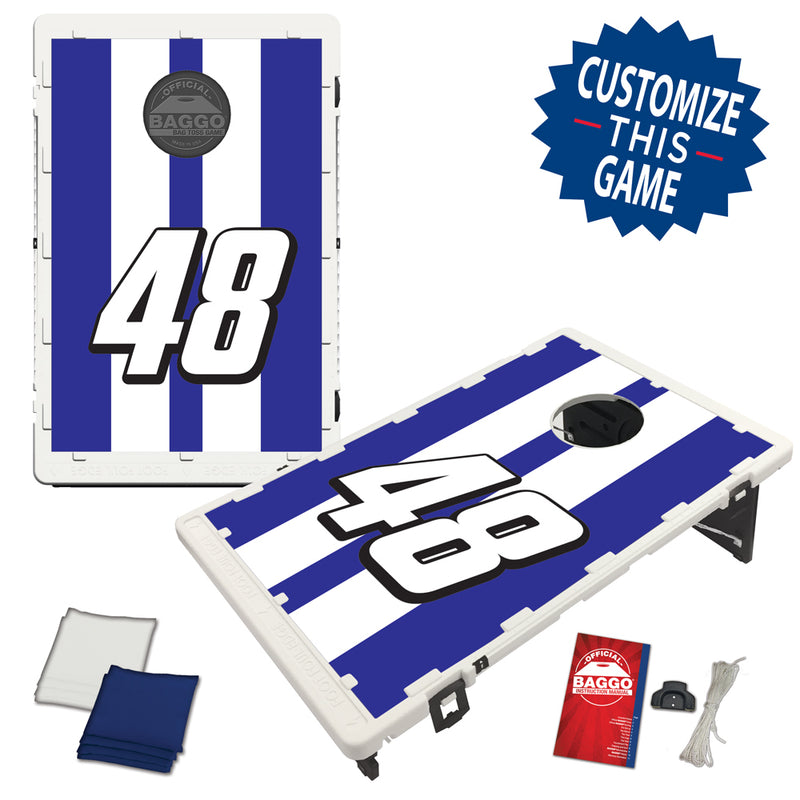 Race Car Race Stripe With Custom Colors & Number Bag Toss Game by BAGGO