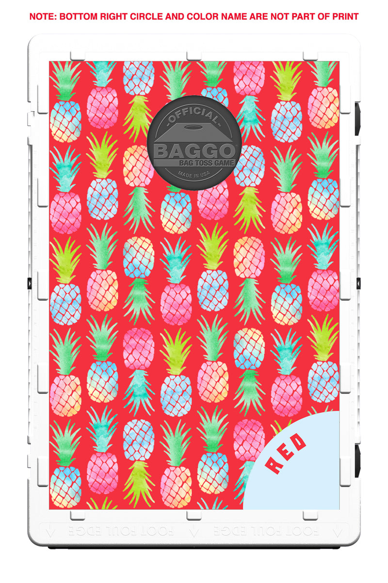 Pineapple Pattern Red Bean Bag Toss Game by BAGGO