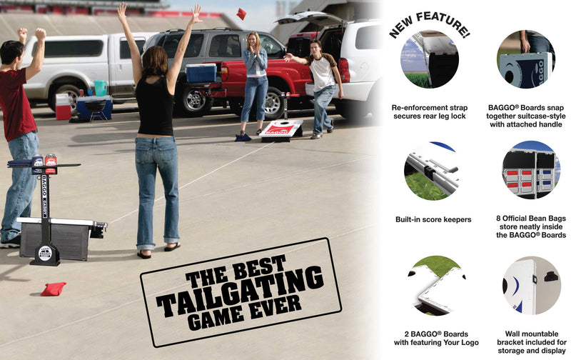 Kansas State Wildcats Fanatic Baggo Bean Bag Toss Portable Cornhole Game Baggo.com