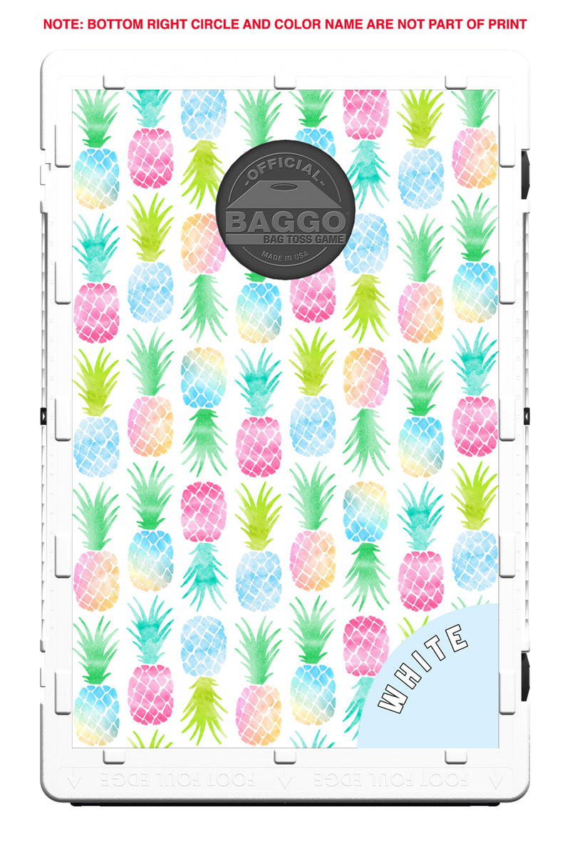 Pineapple Pattern White Bean Bag Toss Game by BAGGO