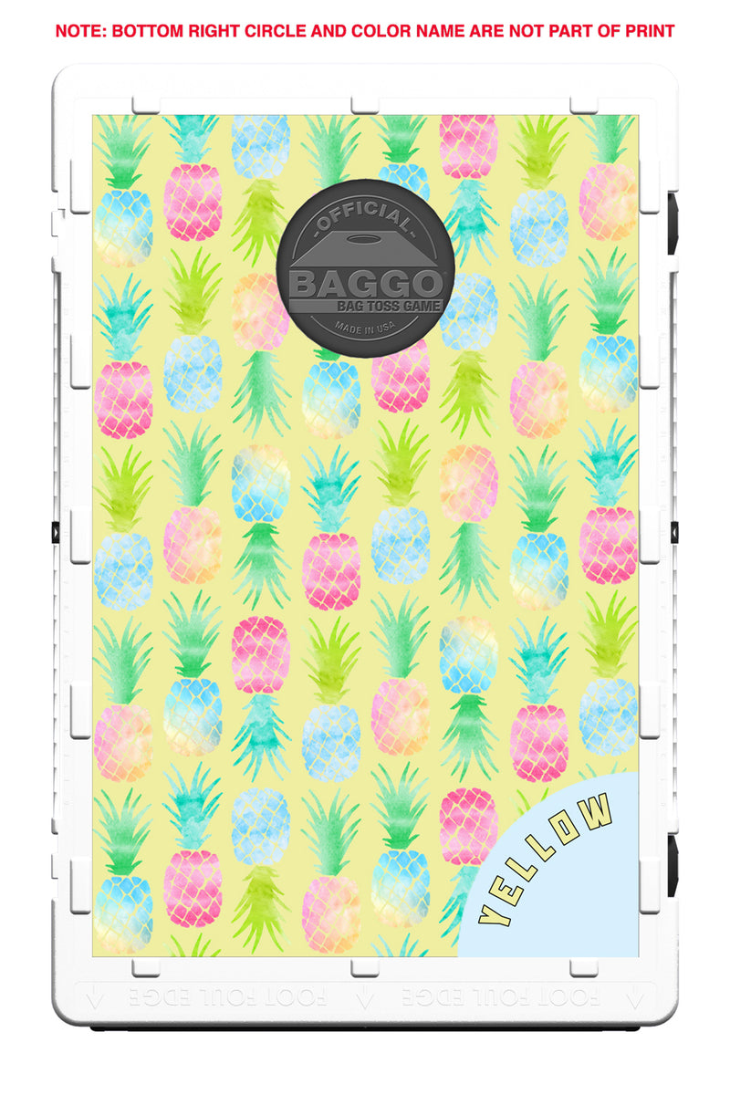 Pineapple Pattern Yellow Bean Bag Toss Game by BAGGO